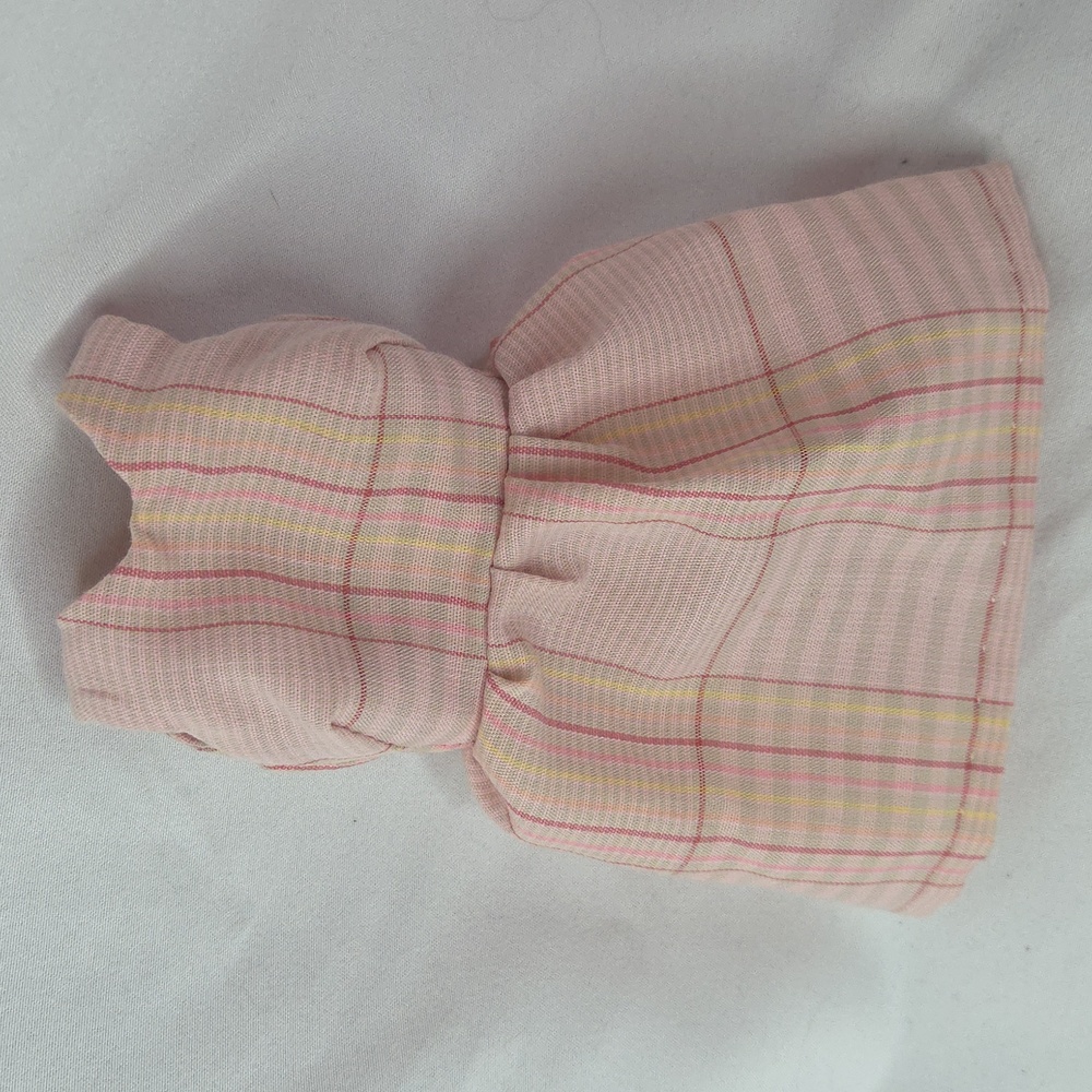 Blythe Doll Dress Pink Plaid Vintage 90s Fits BARBIE